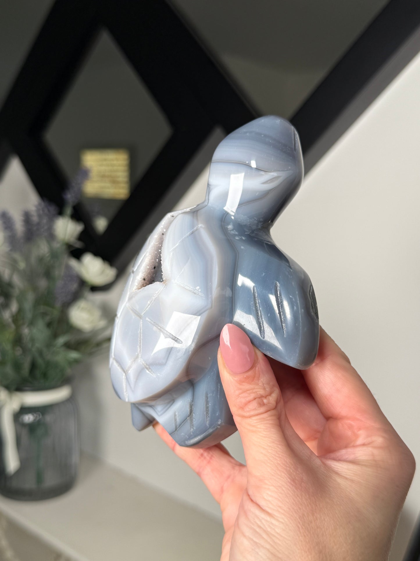 Agate Turtle With Stand