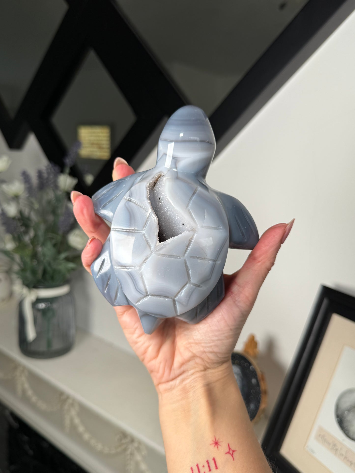 Agate Turtle With Stand