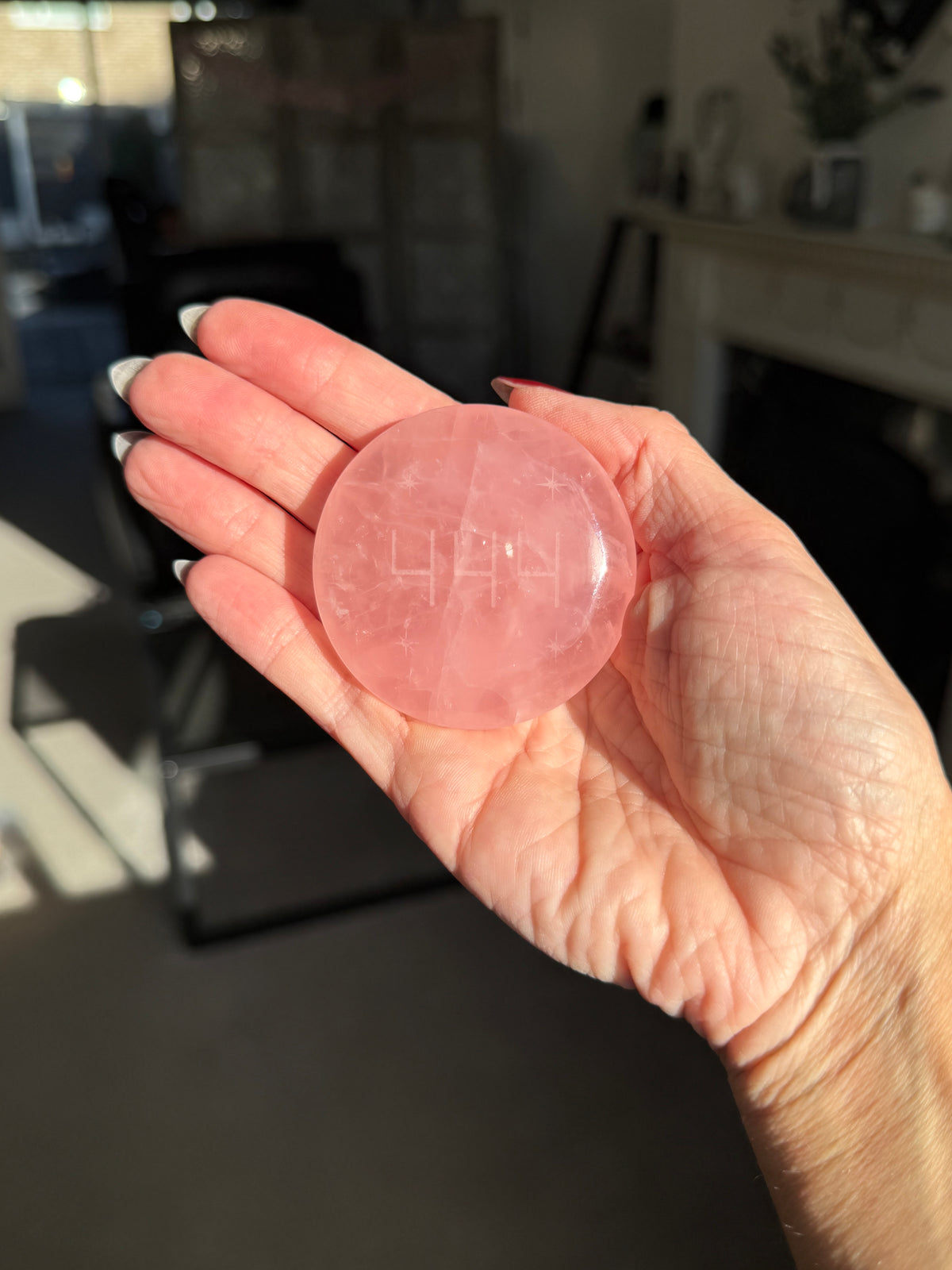 444 Rose Quartz Totem