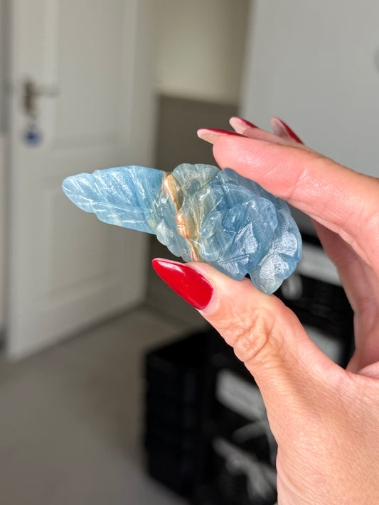 Blue Onyx Flower With Stand