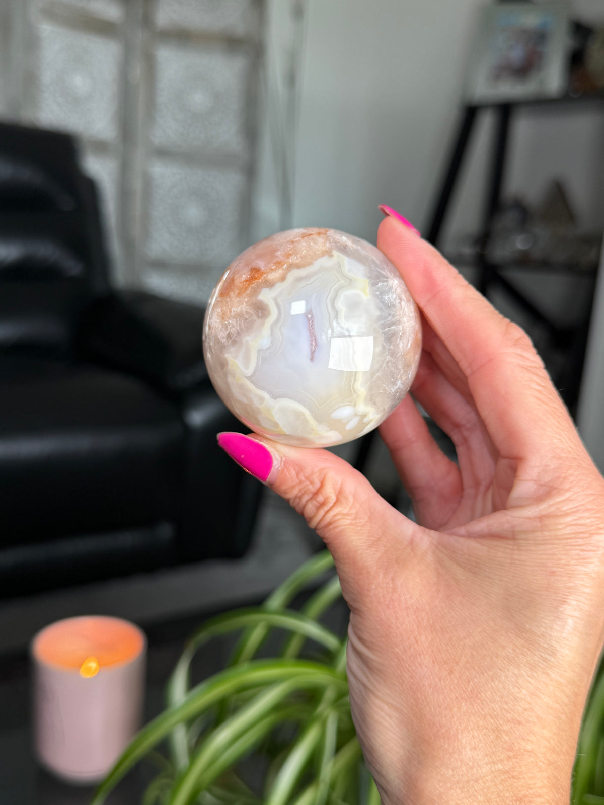 Flower Agate Sphere