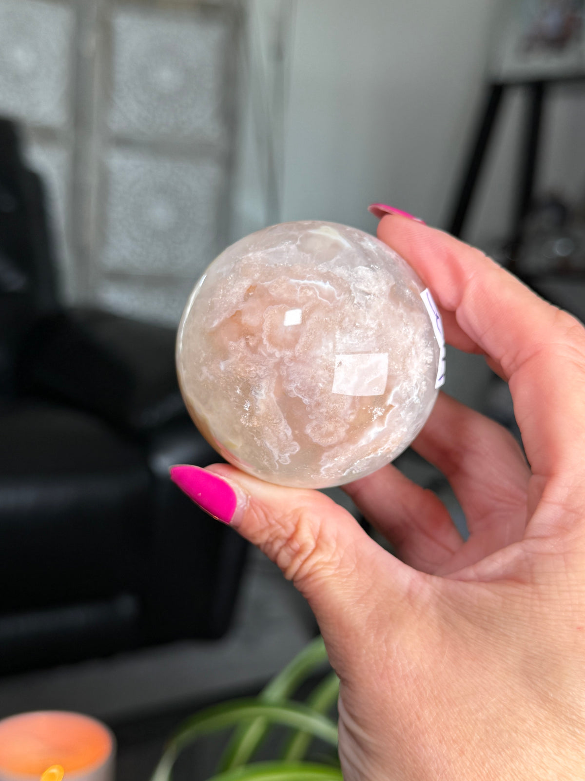 Flower Agate Sphere
