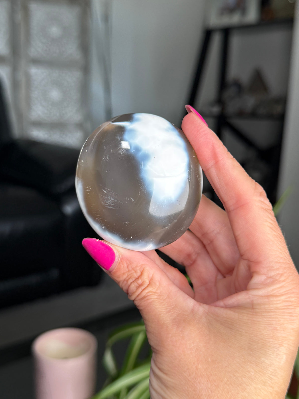 Orca Agate Palm Stone