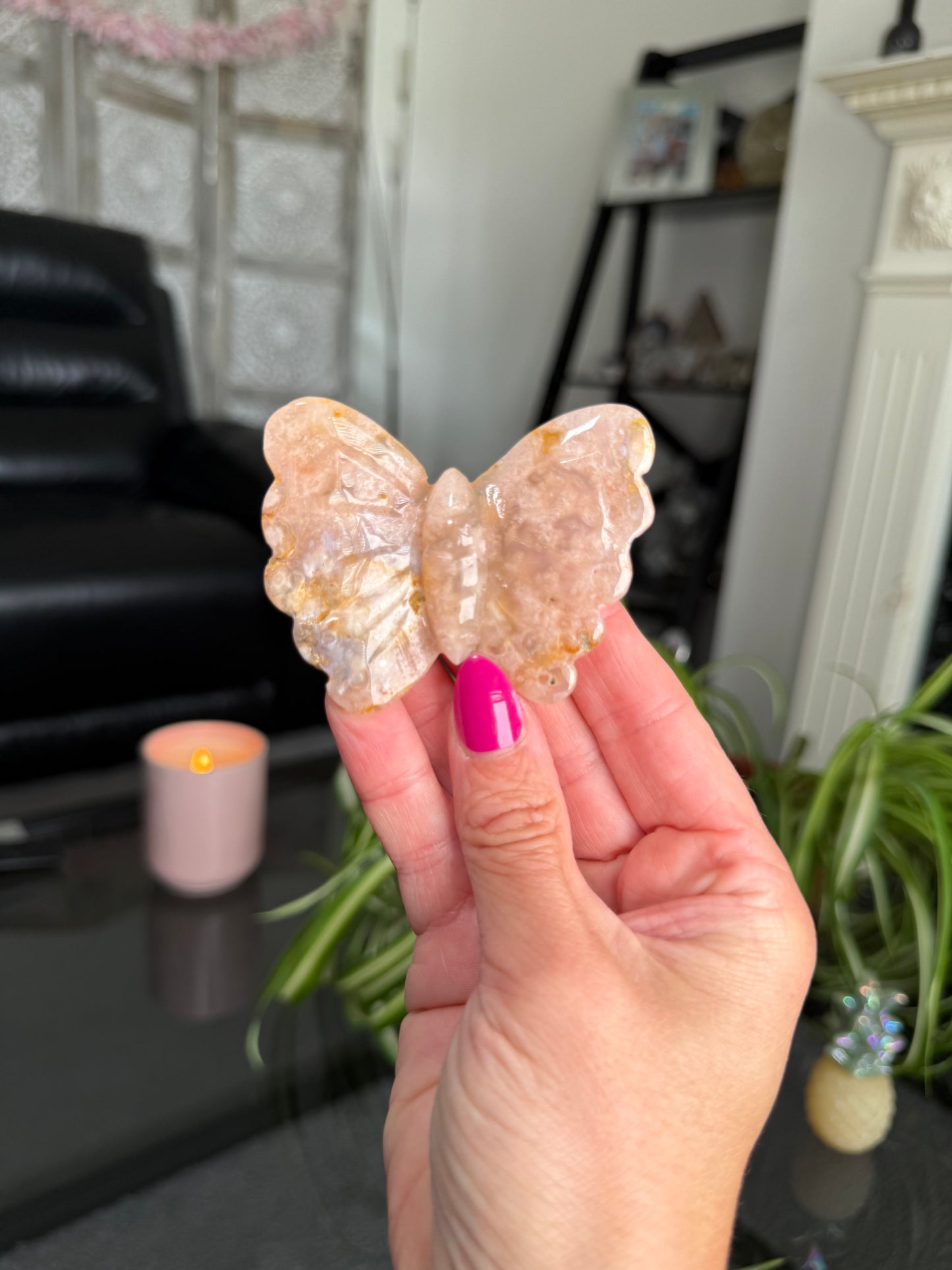 Flower Agate Butterfly