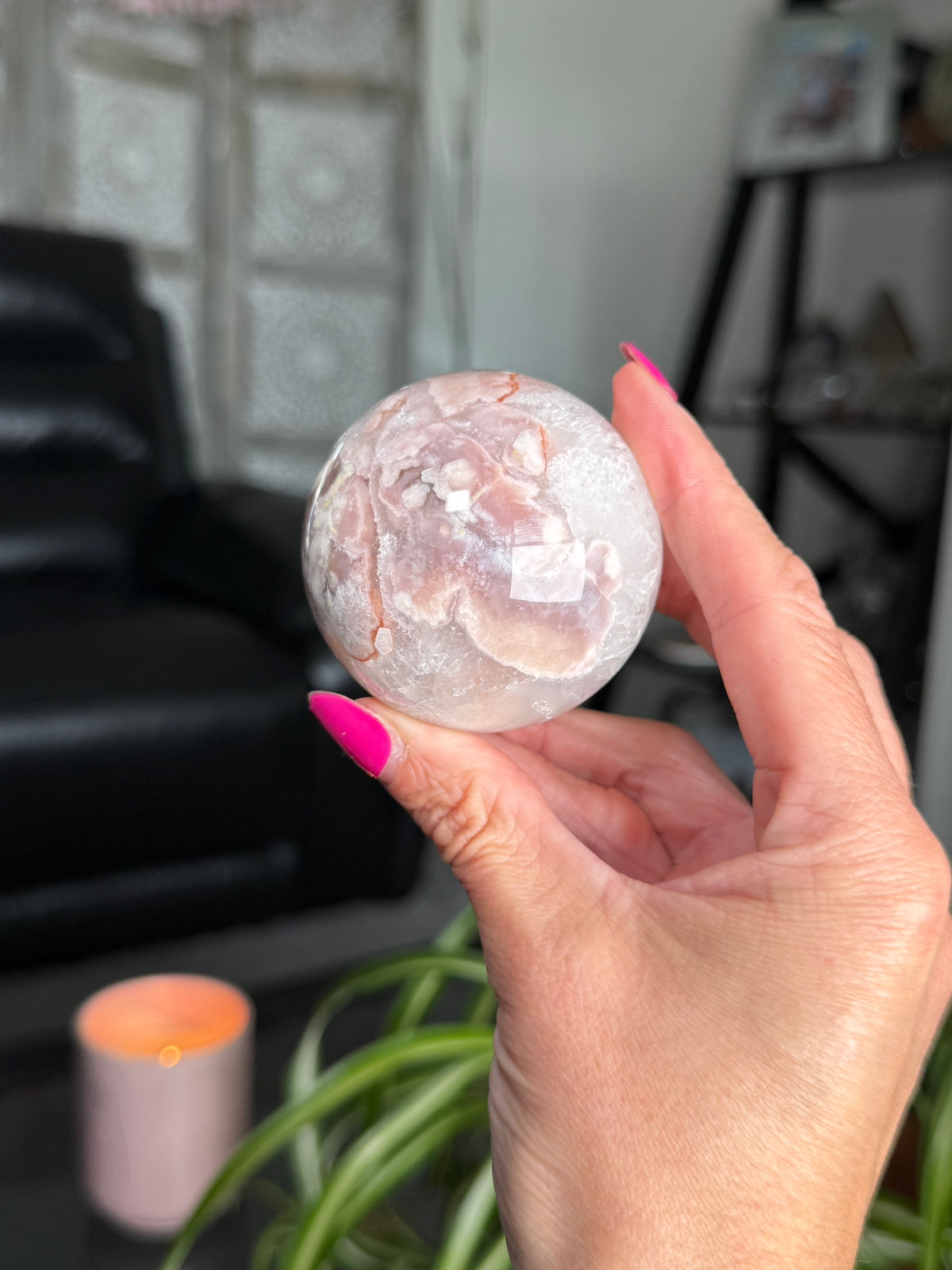 Flower Agate Sphere
