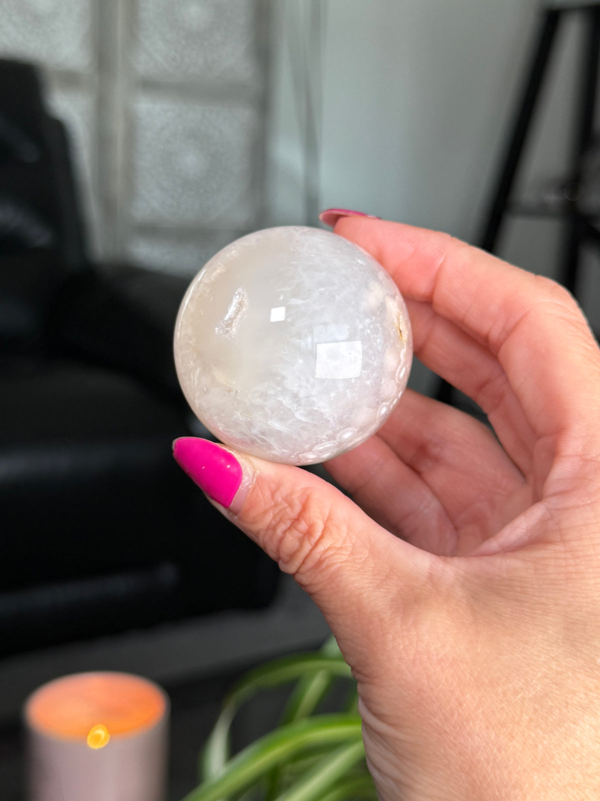 Flower Agate Sphere
