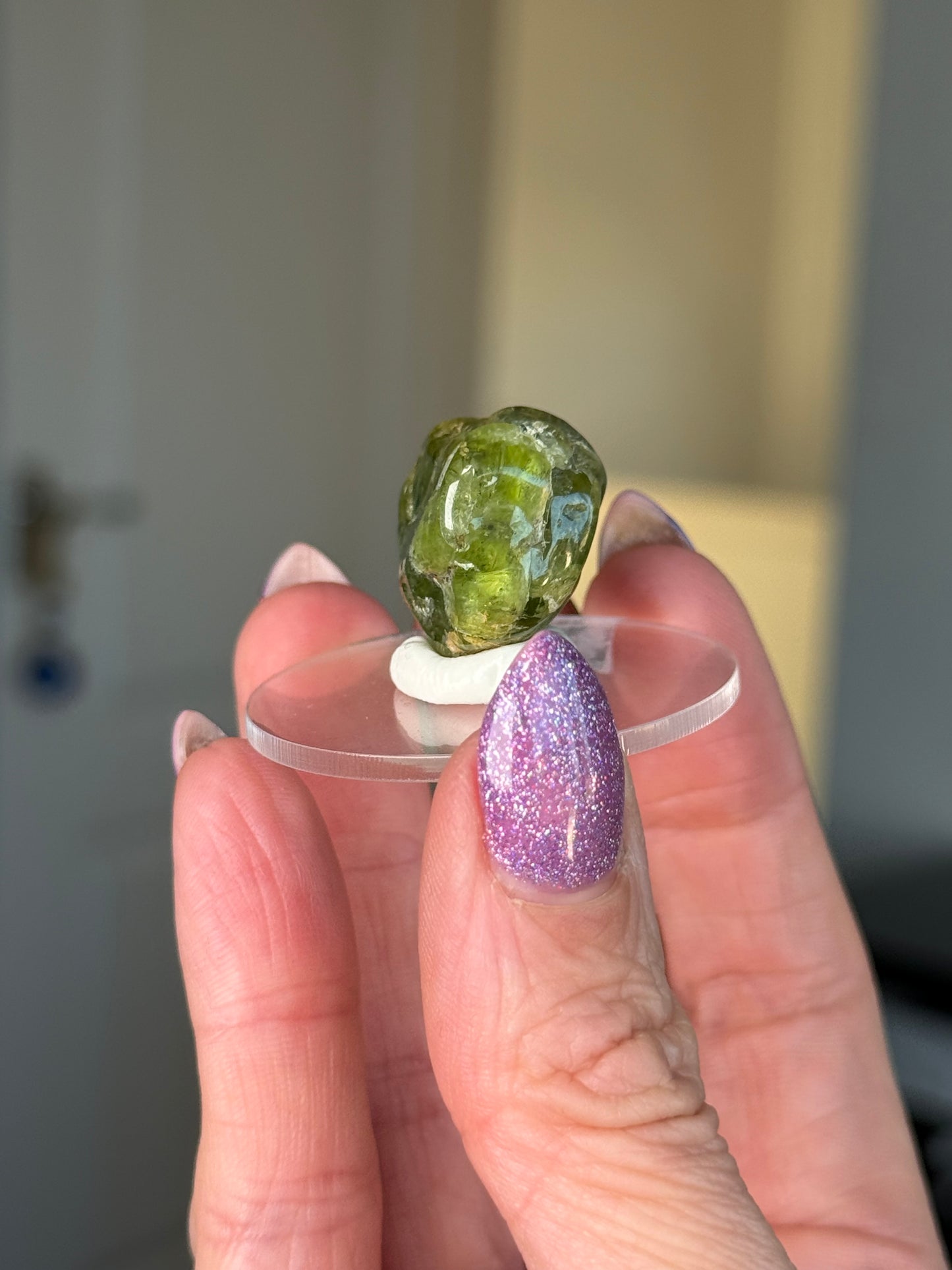 Peridot Tumble On Stand