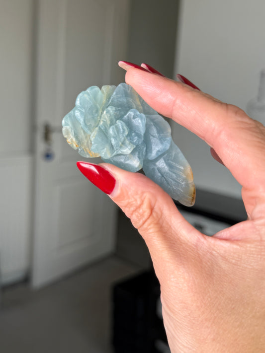 Blue Onyx Flower With Stand