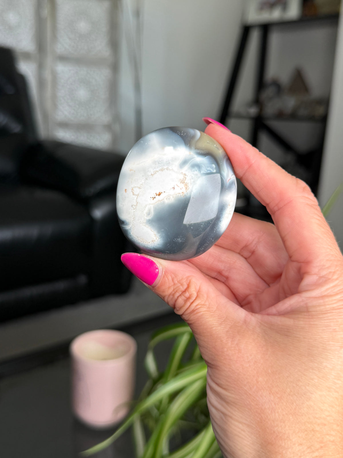 Orca Agate Palm Stone - Intuitively Chosen