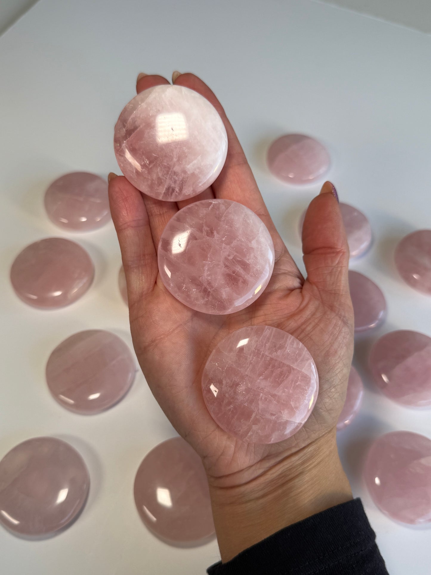 Rose Quartz Palm Stones