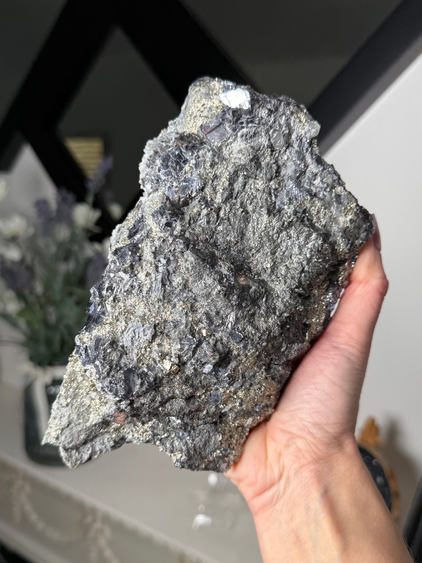 Bulgarian Sphalerite, Quartz & Chalcopyrite With Stand