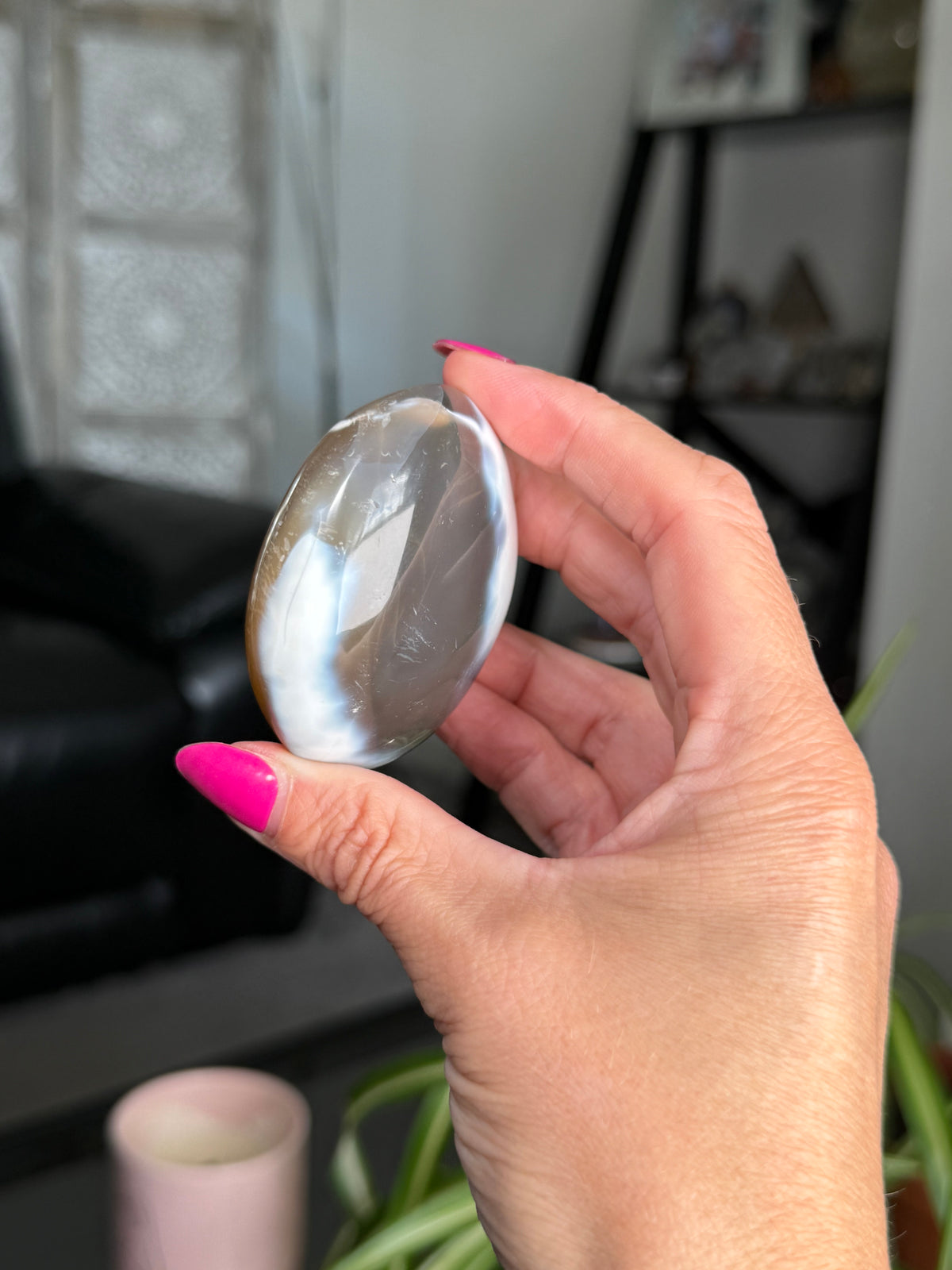 Orca Agate Palm Stone
