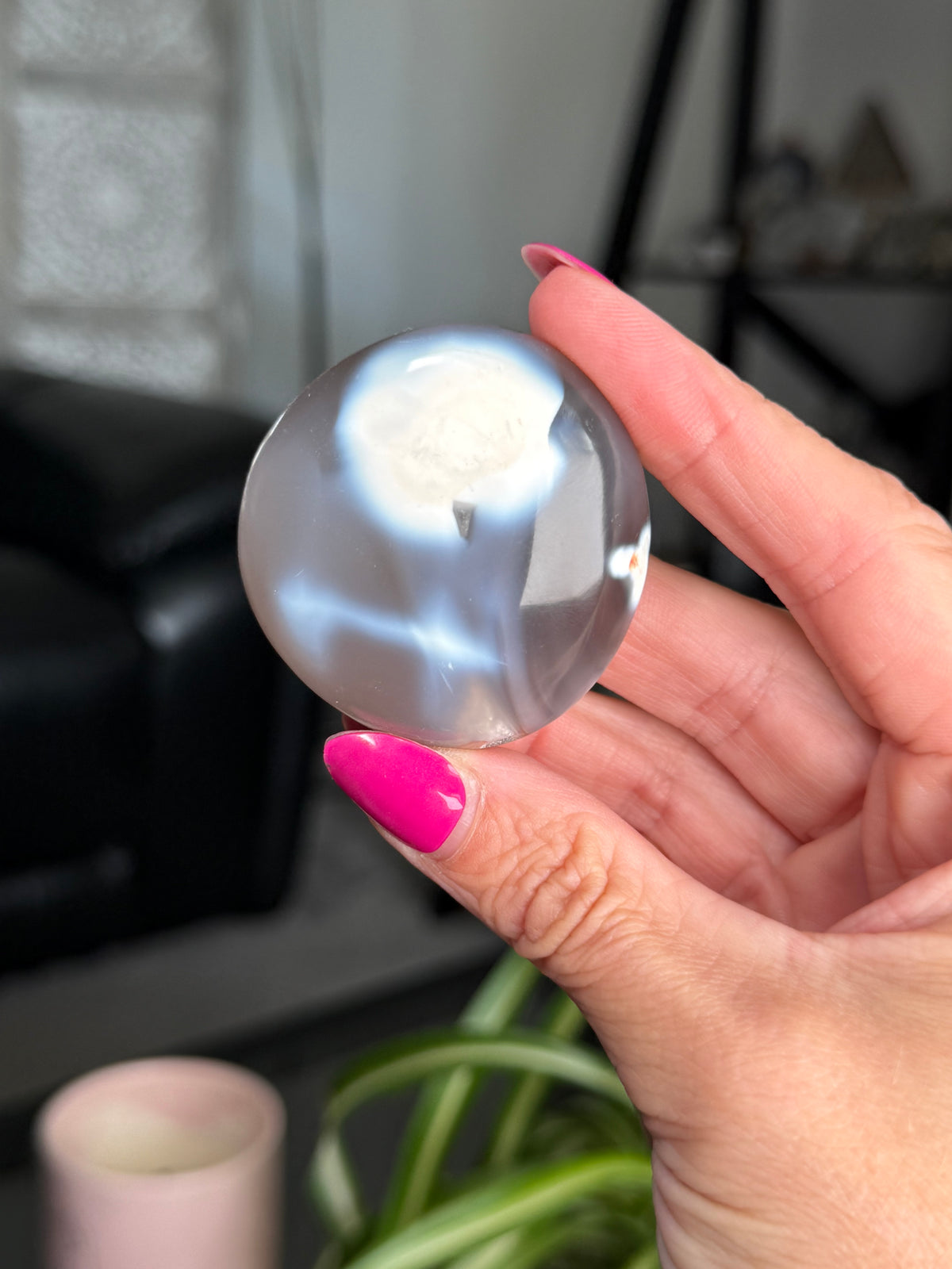 Orca Agate Palm Stone
