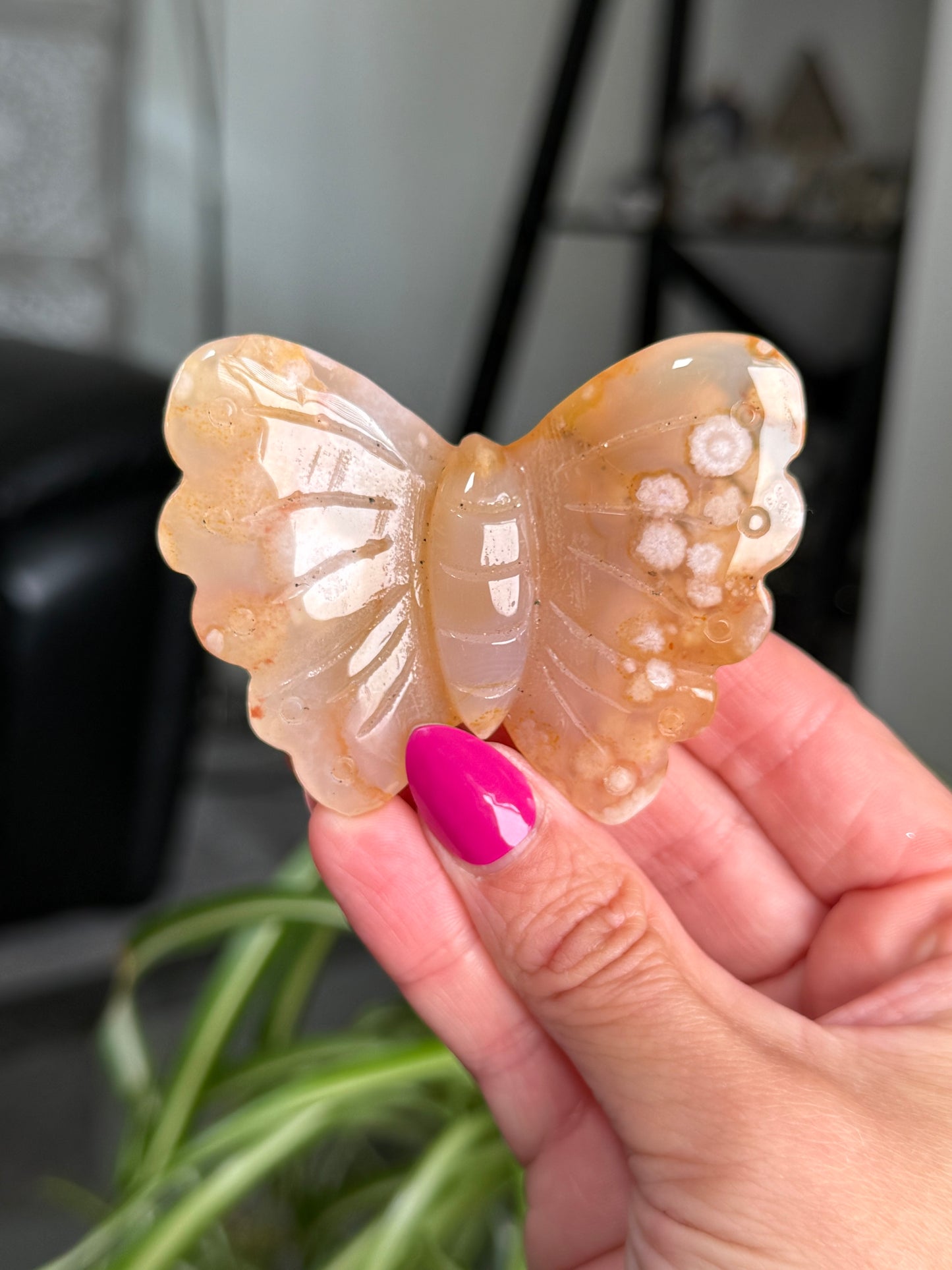 Flower Agate Butterfly