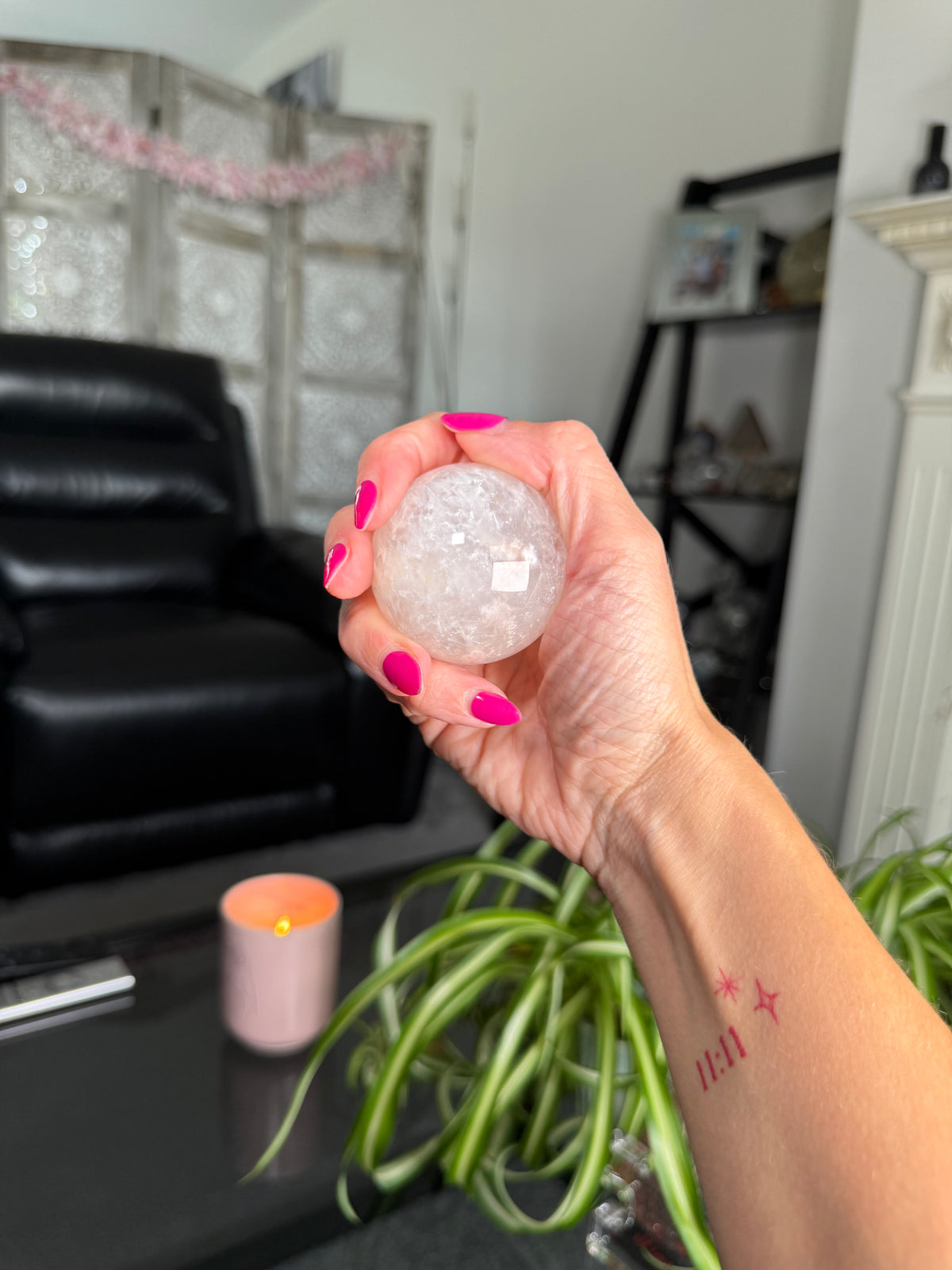 Flower Agate Sphere