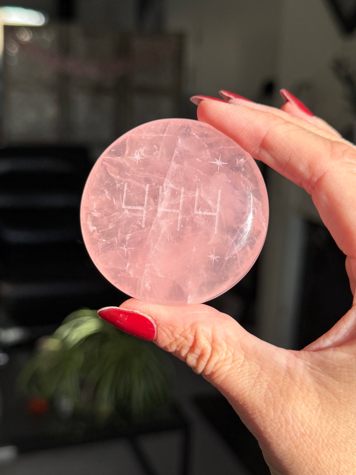444 Rose Quartz Totem