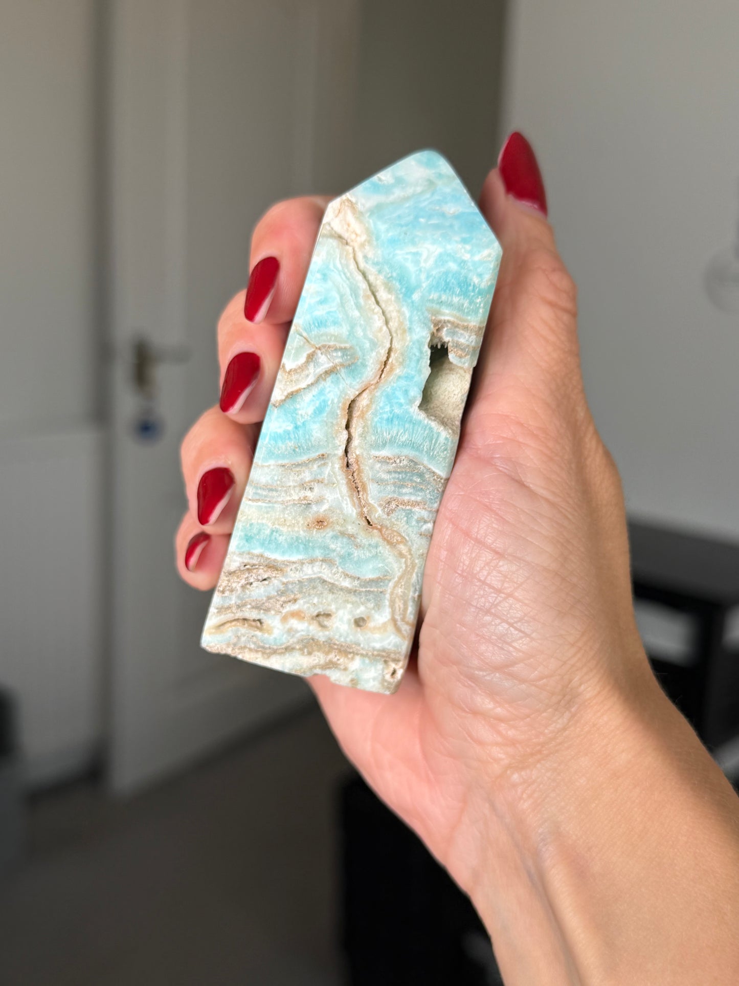 Blue Aragonite Tower