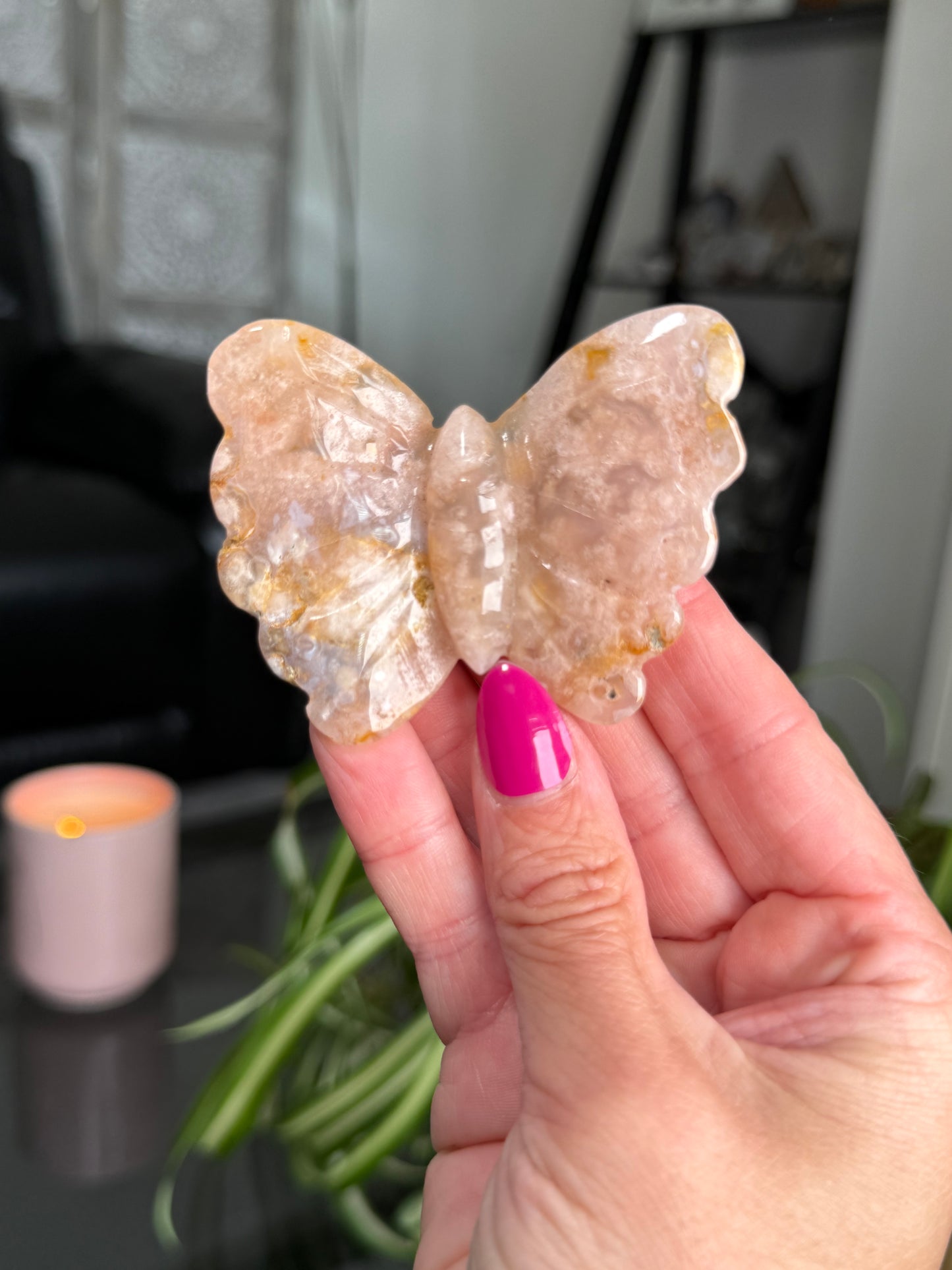 Flower Agate Butterfly