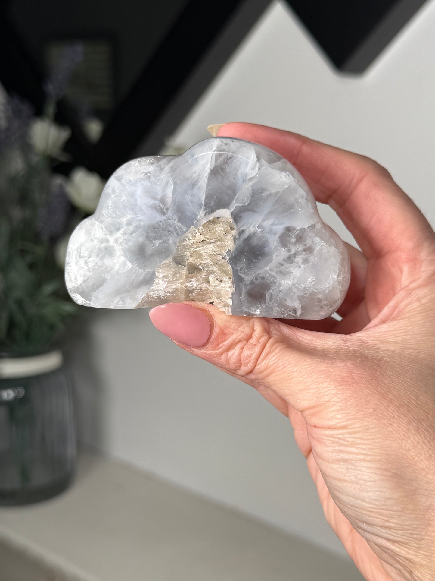 Agate Cloud With Calcite