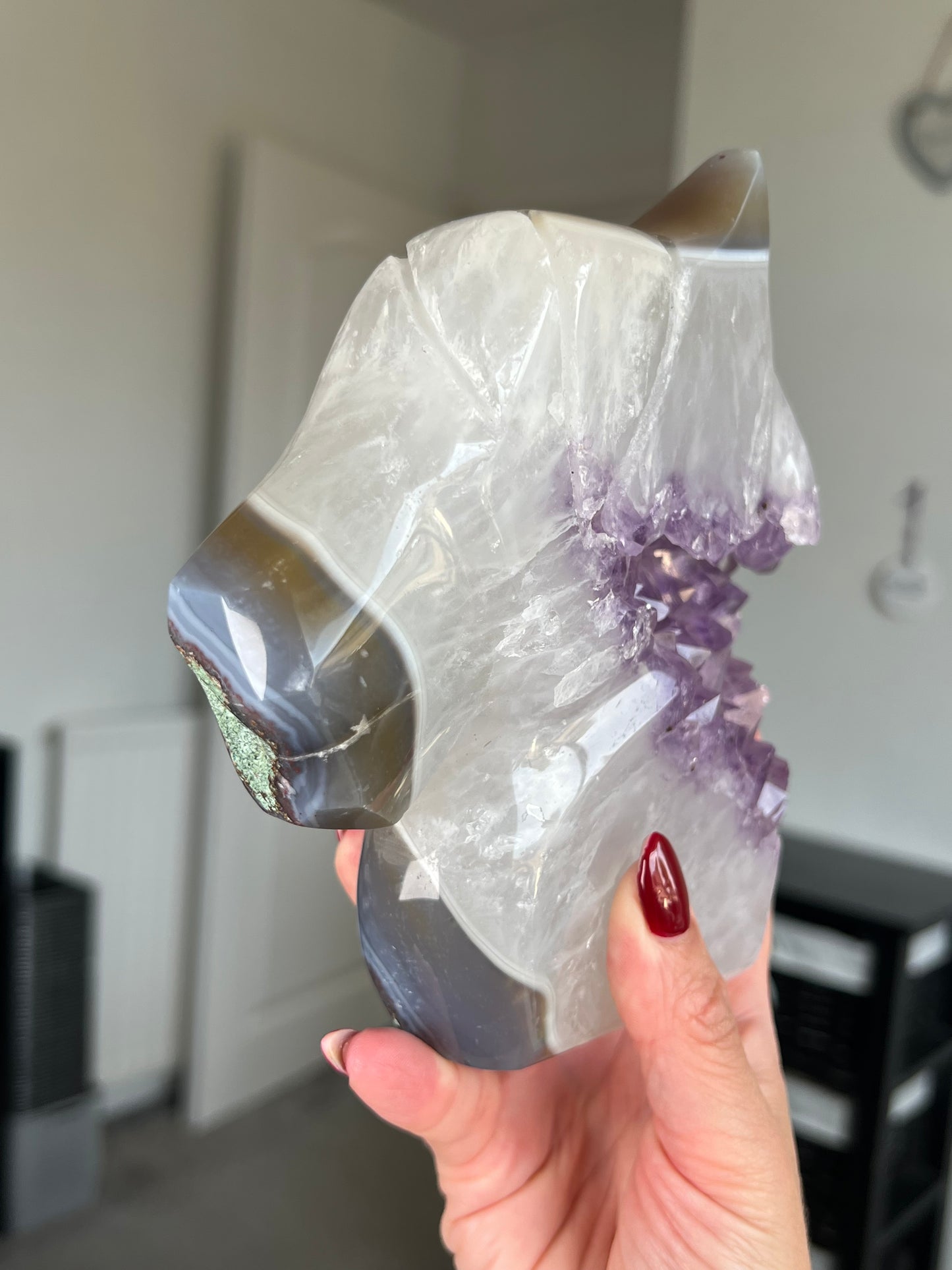 Statement Amethyst Agate Horse