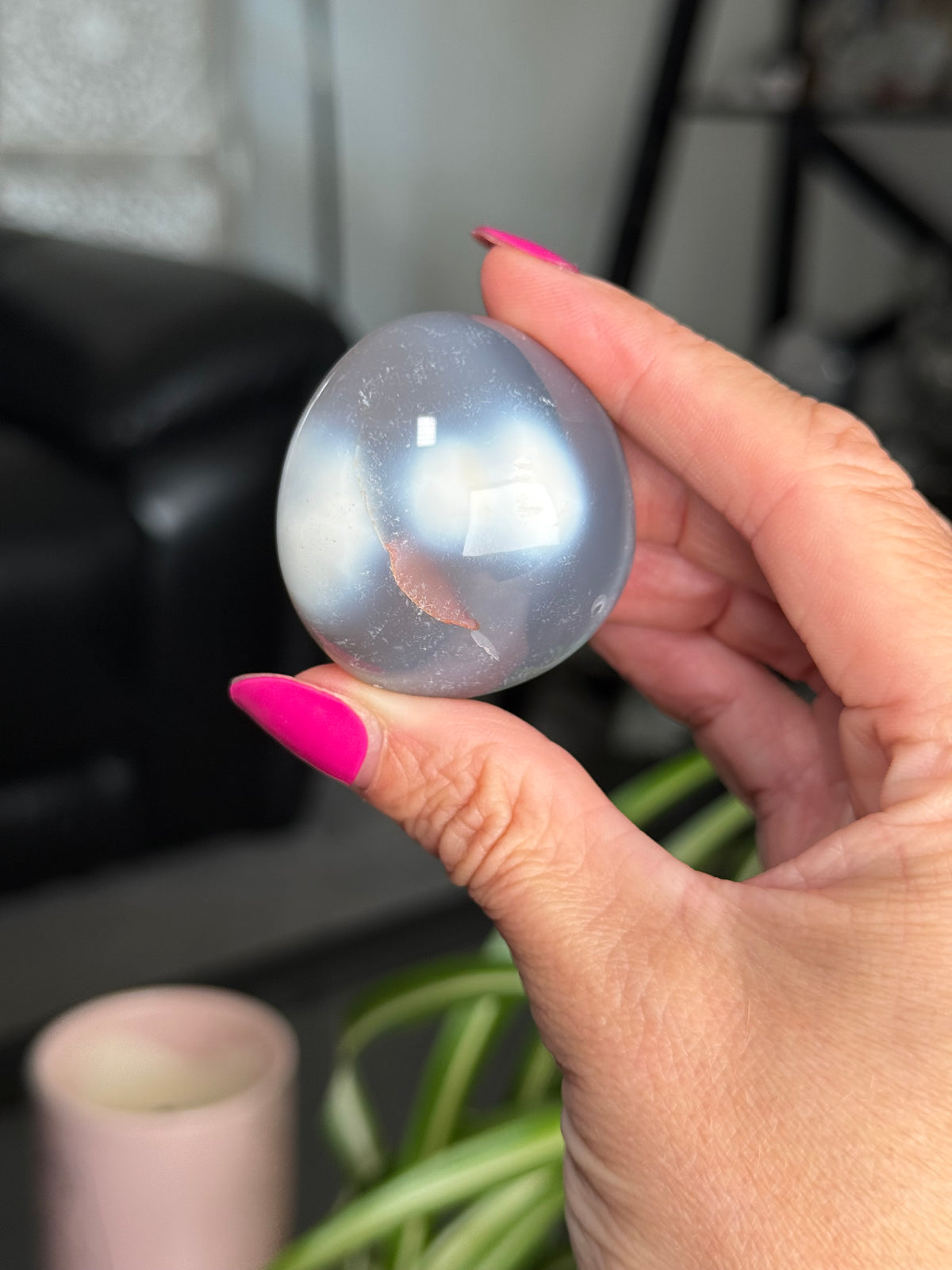 Orca Agate Palm Stone