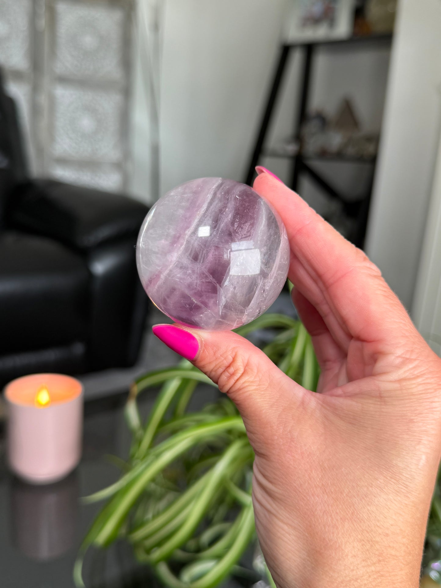 Purple & Green Fluorite Sphere