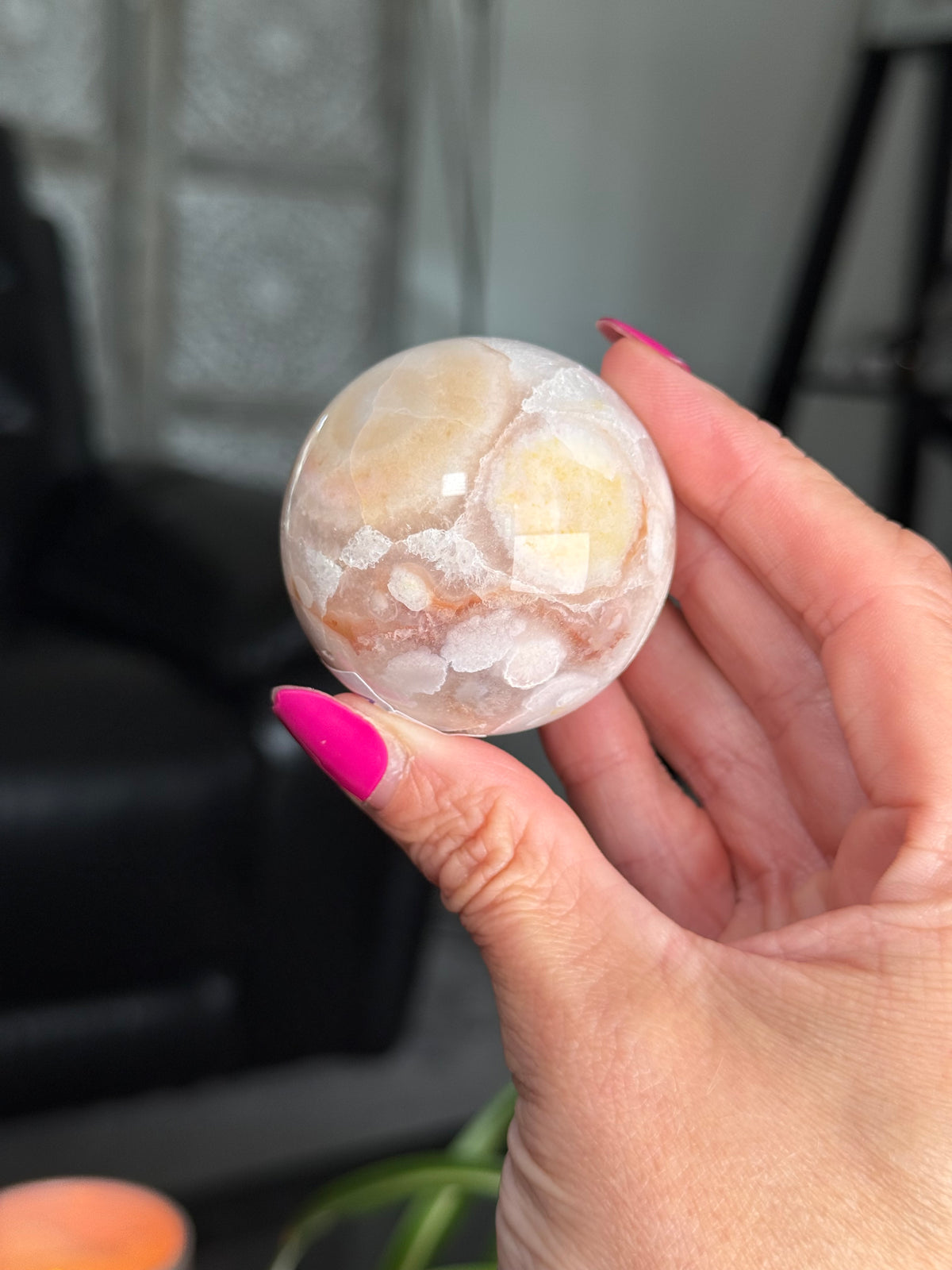 Flower Agate Sphere