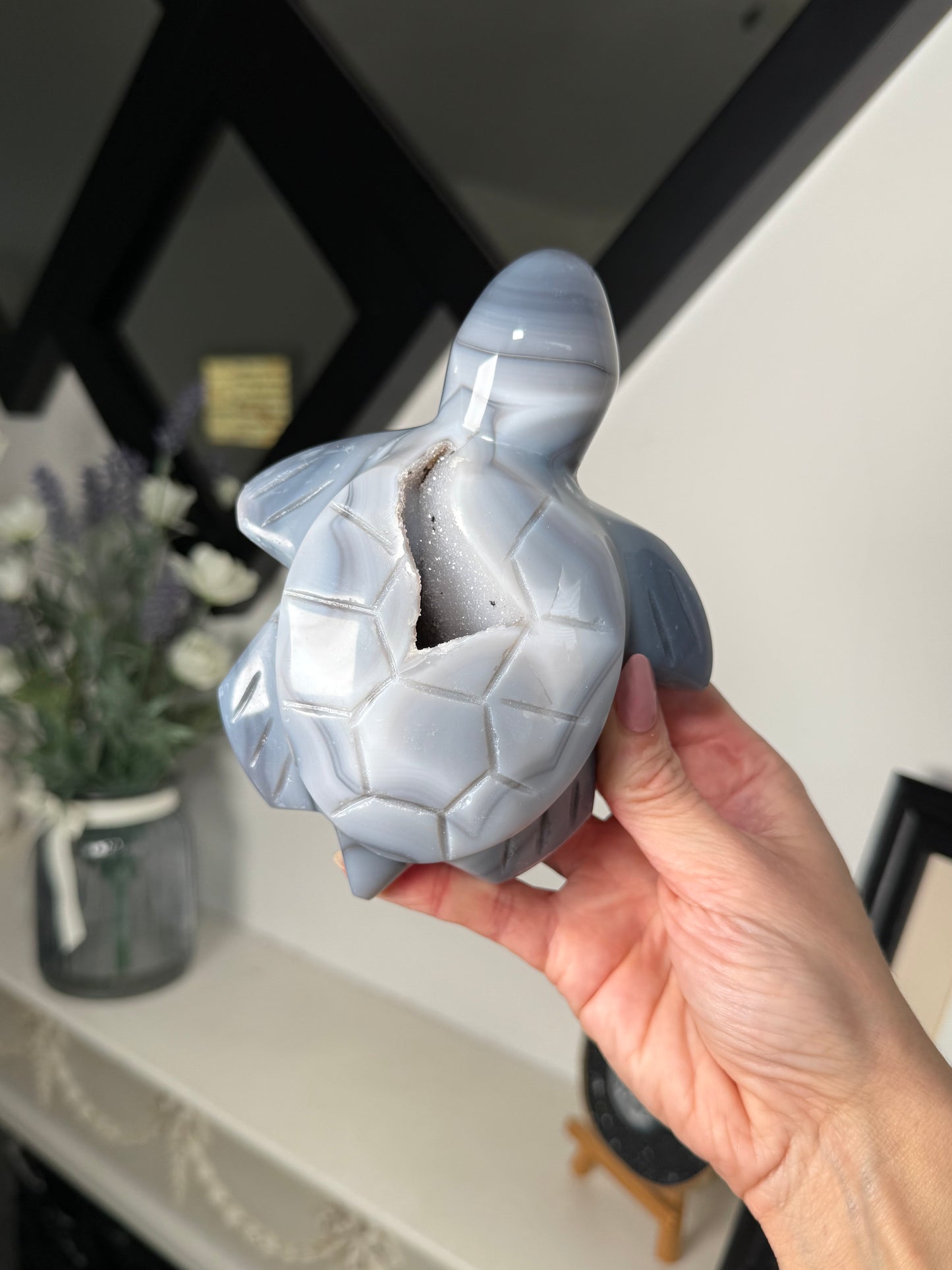 Agate Turtle With Stand