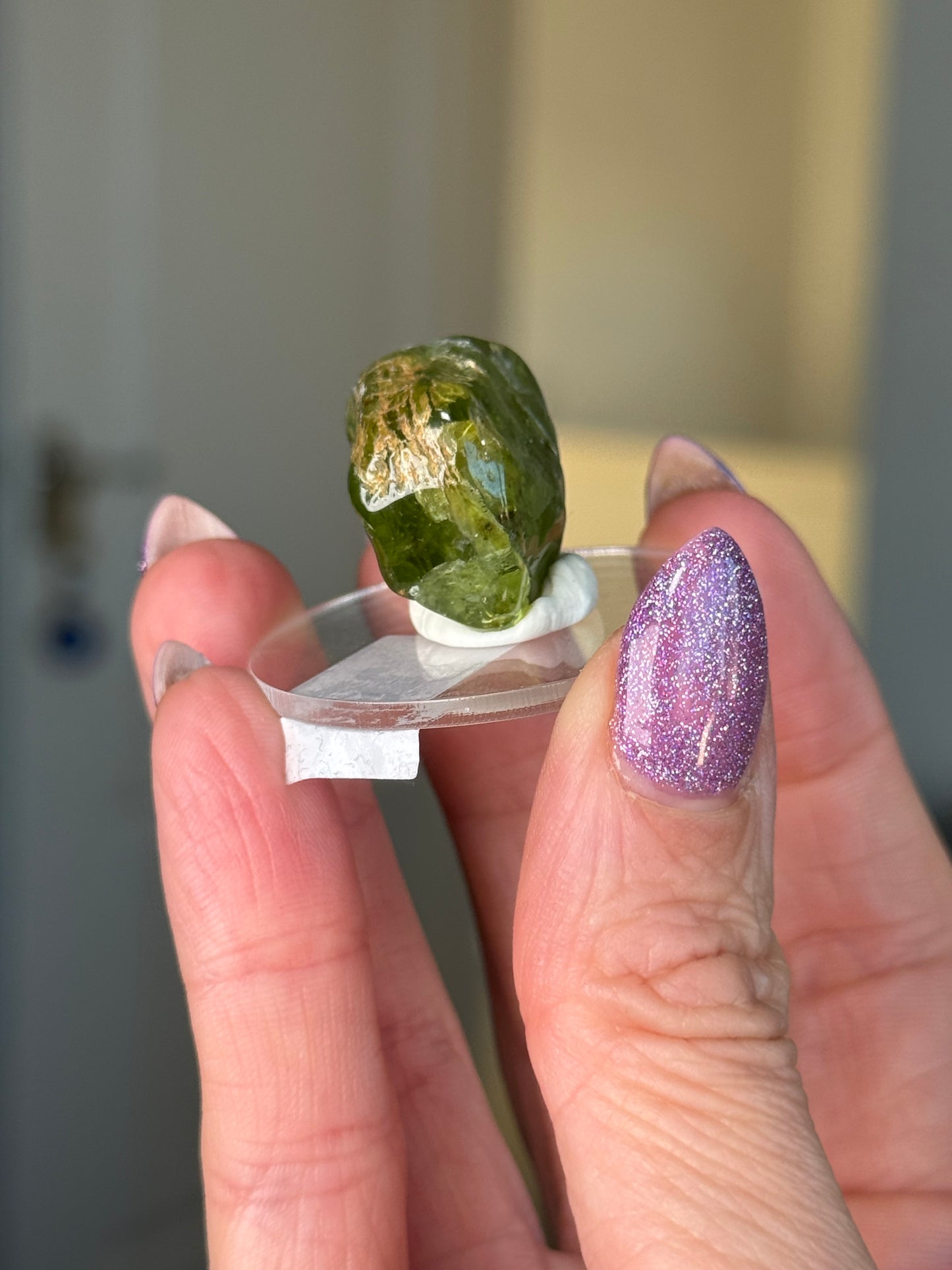 Peridot Tumble On Stand