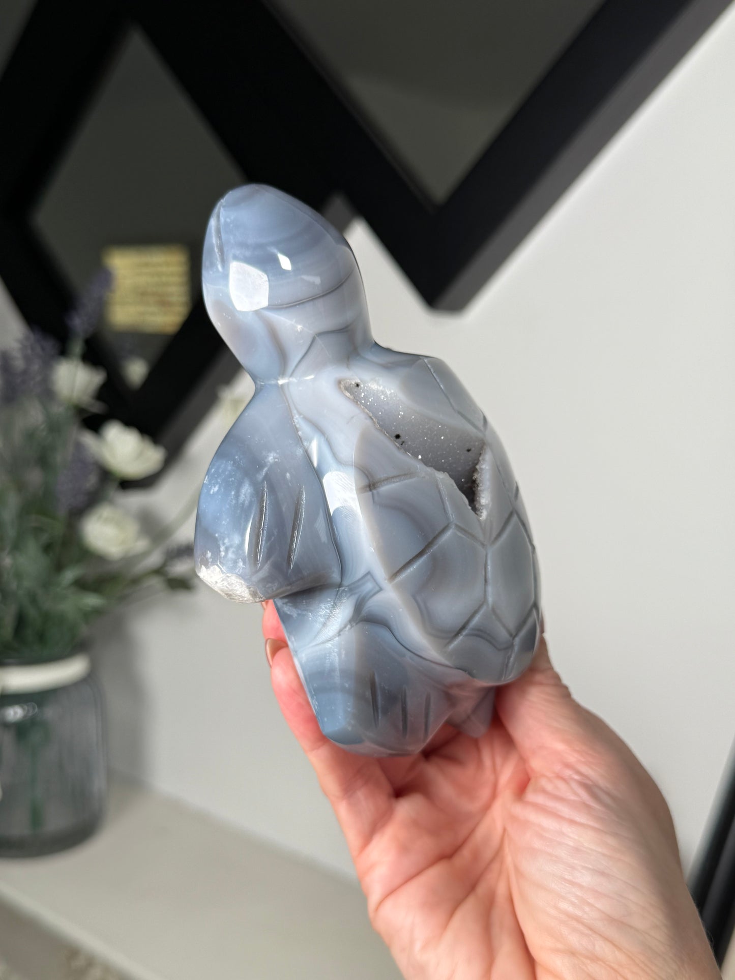 Agate Turtle With Stand