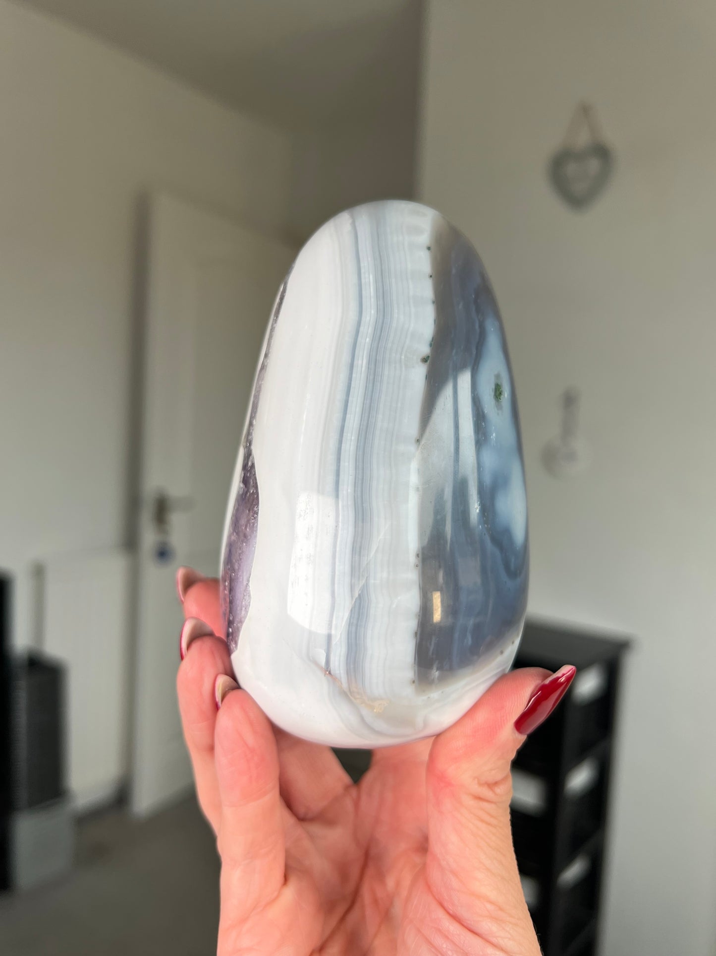 Amethyst Agate Egg With Stand