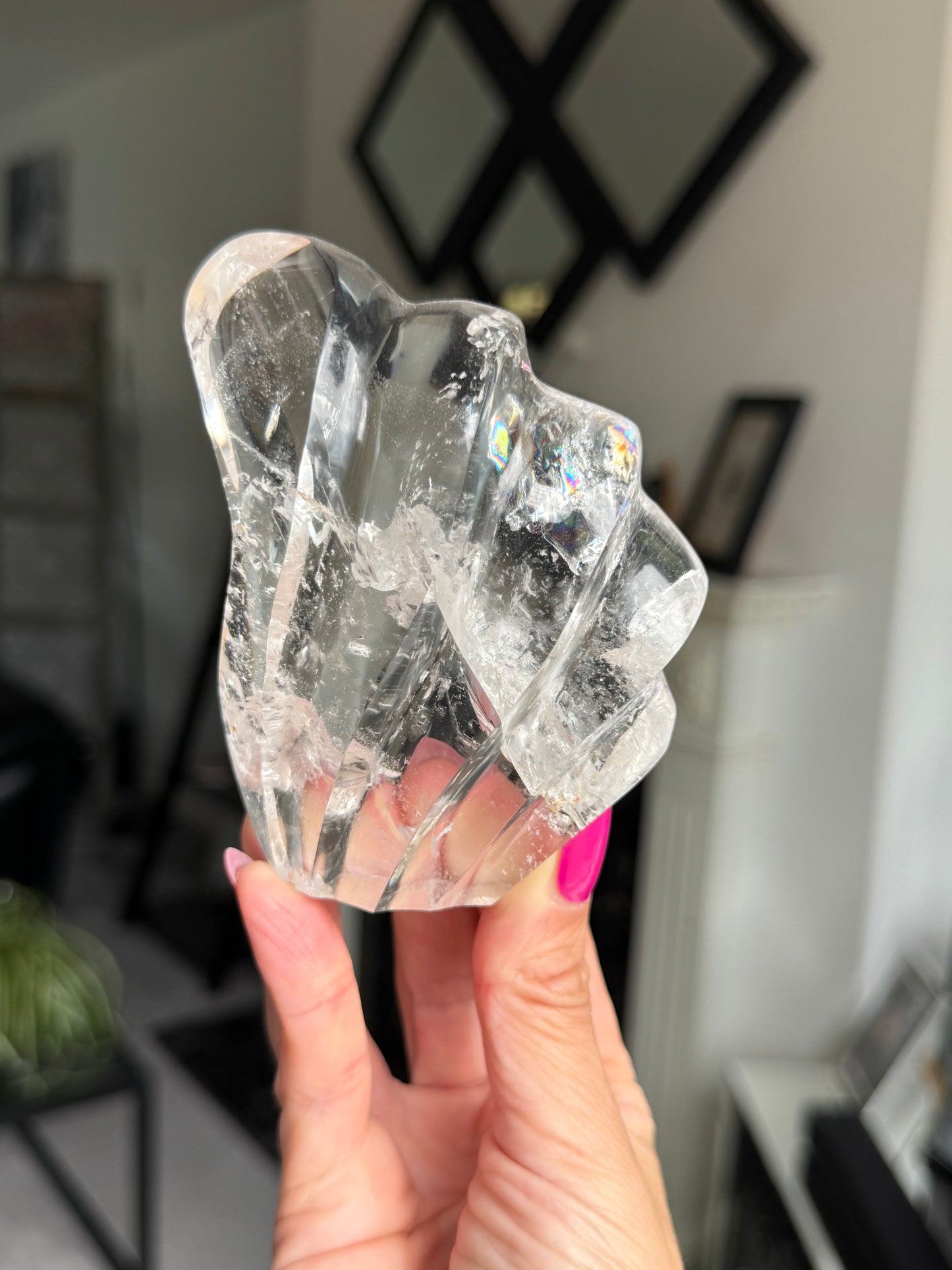 Master Carved Clear Quartz Wave