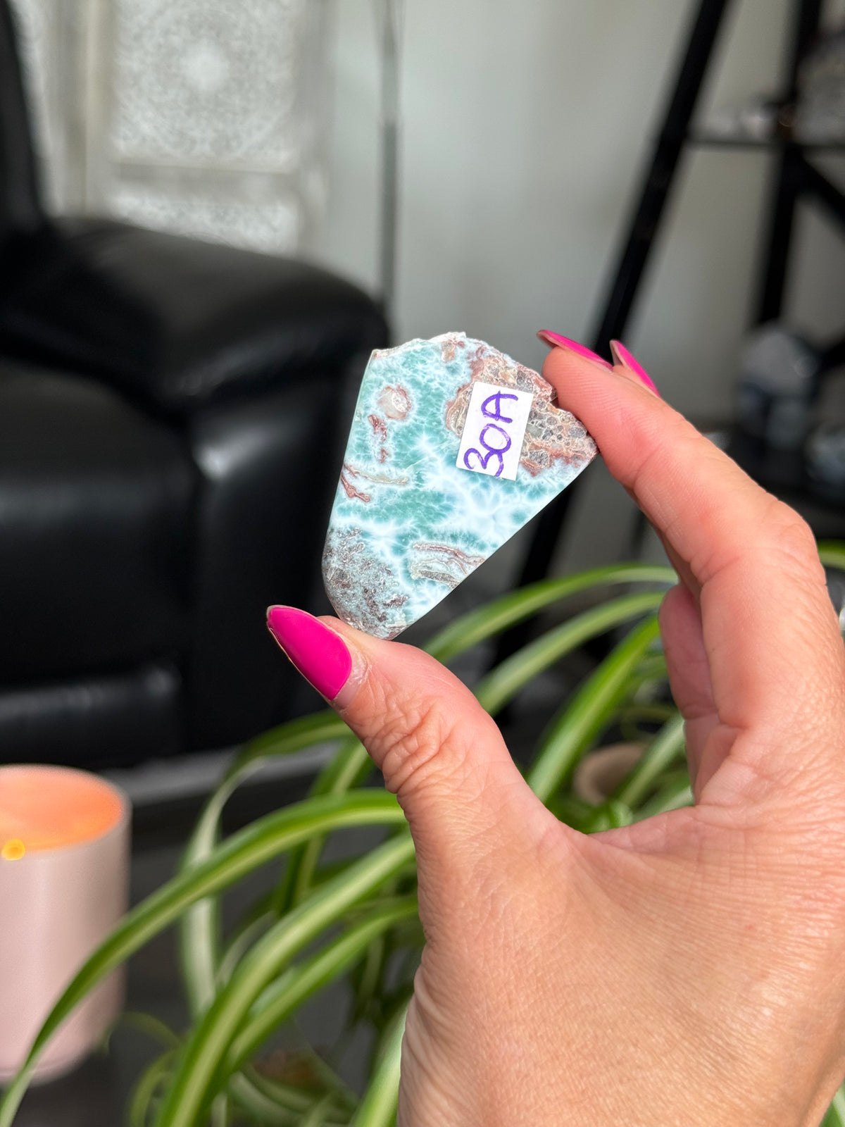 Larimar Polished Slice