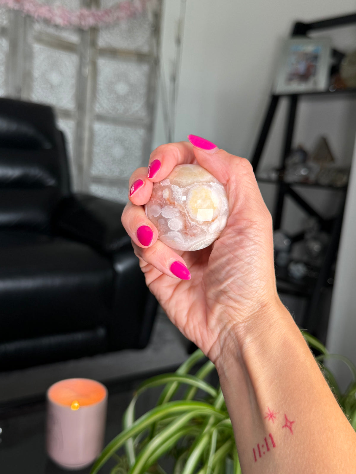 Flower Agate Sphere
