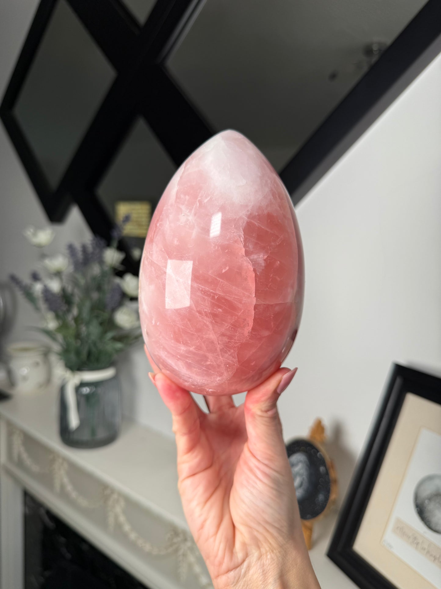 XL Rose Quartz Egg