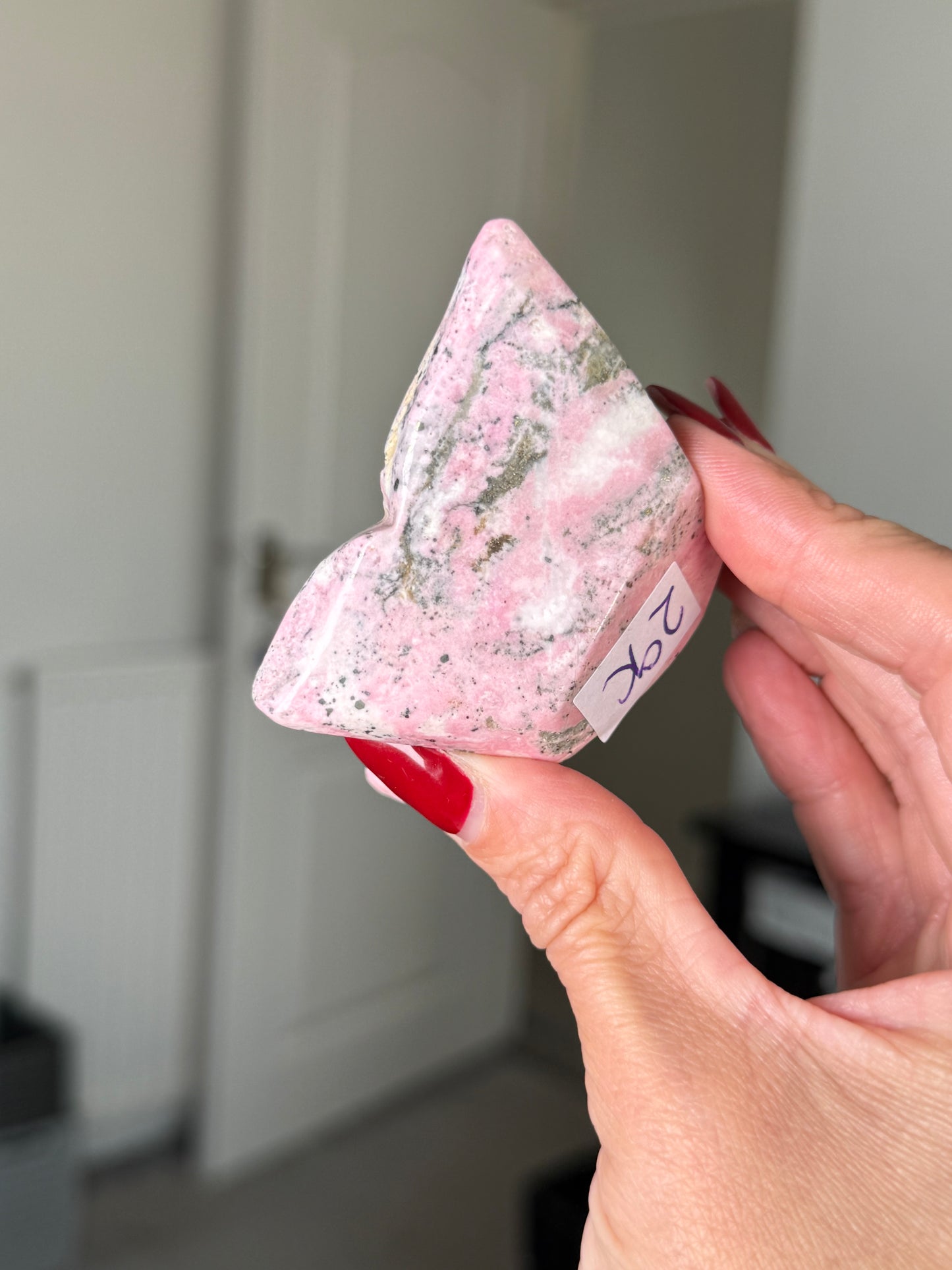 Peruvian Rhodonite Butterfly With Stand