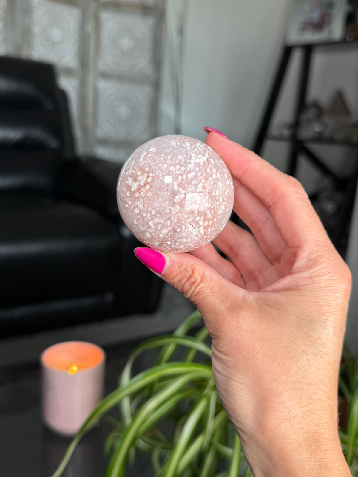 Flower Agate Sphere