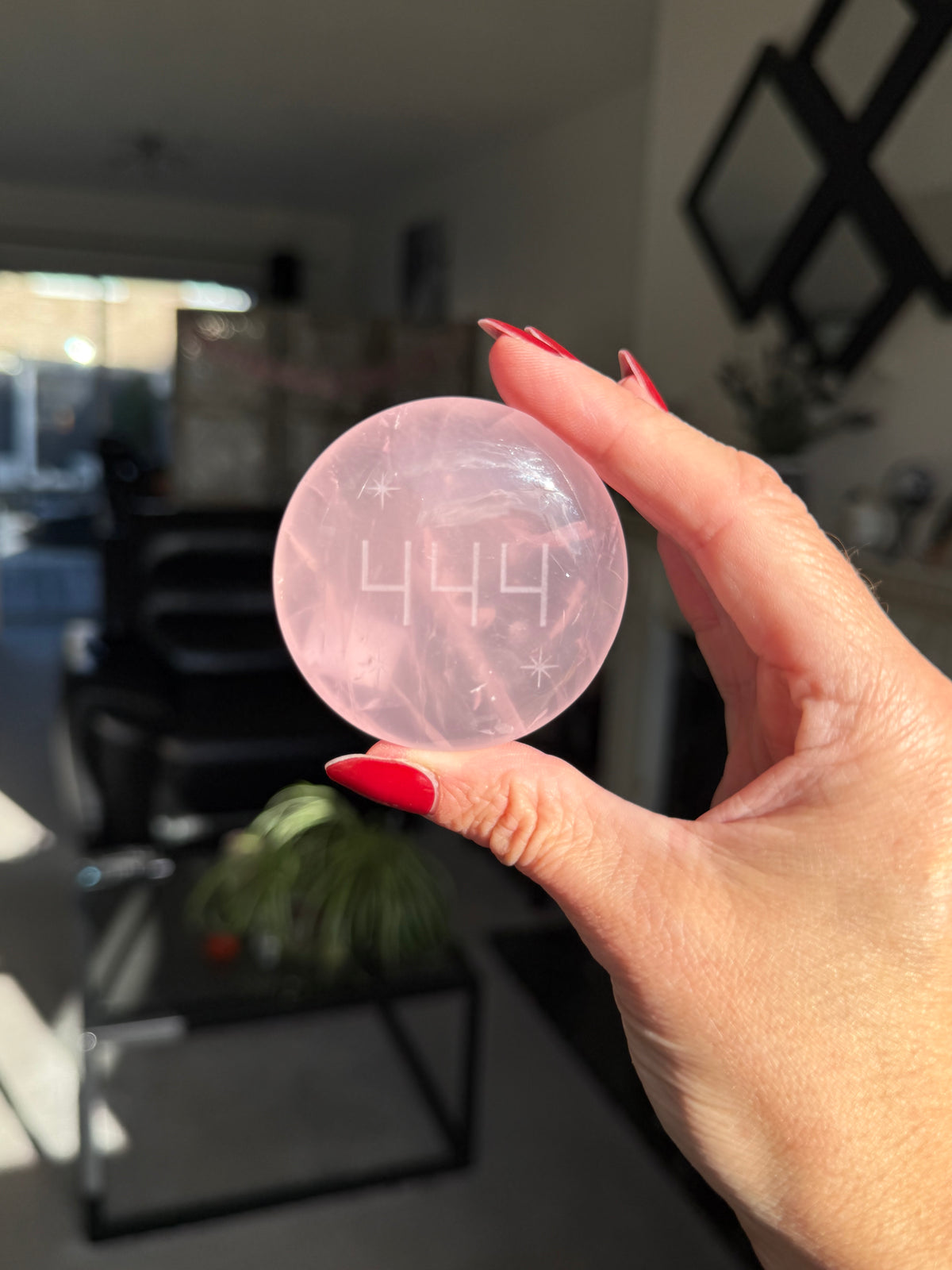 444 Rose Quartz Totem