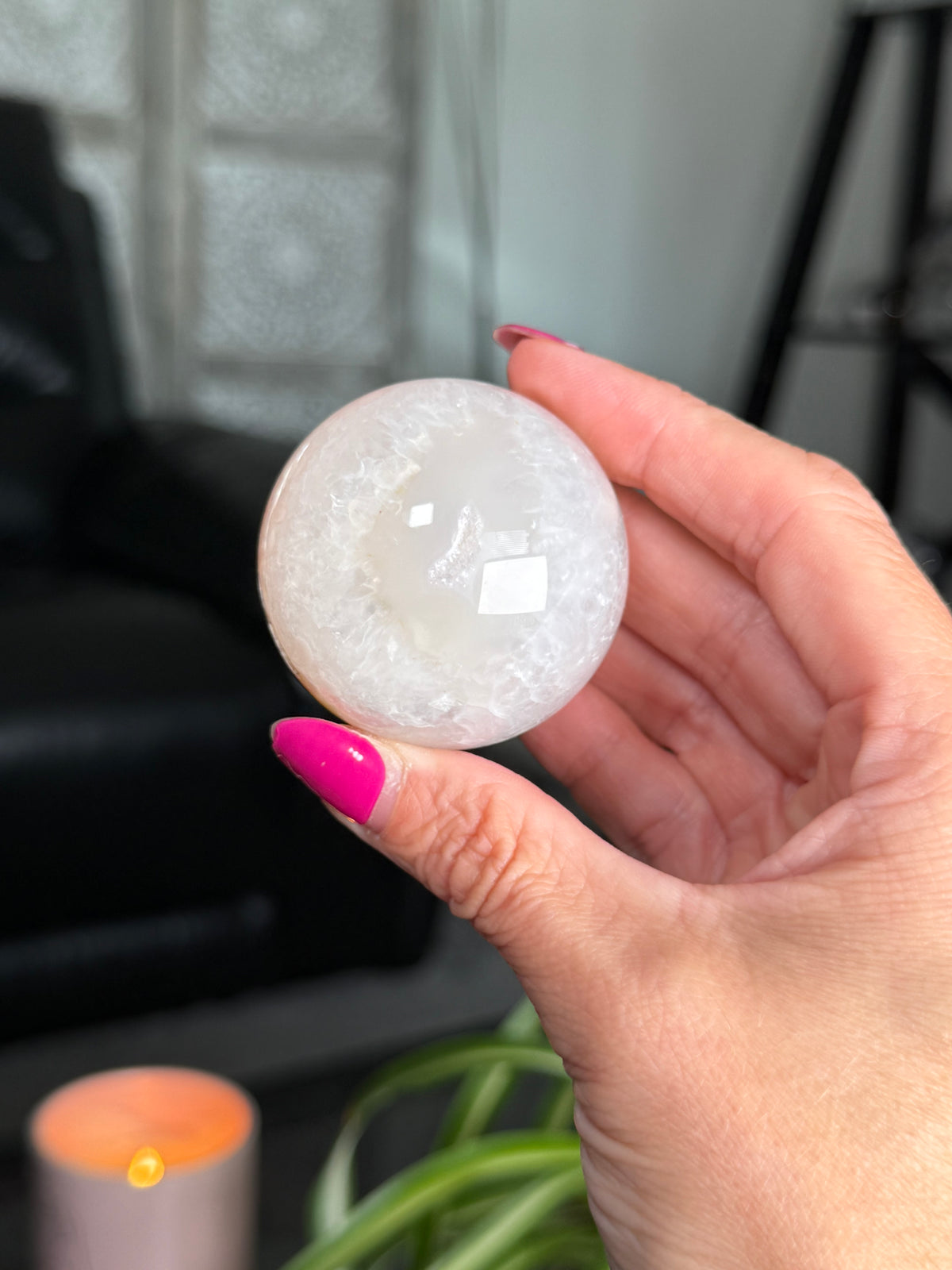 Flower Agate Sphere