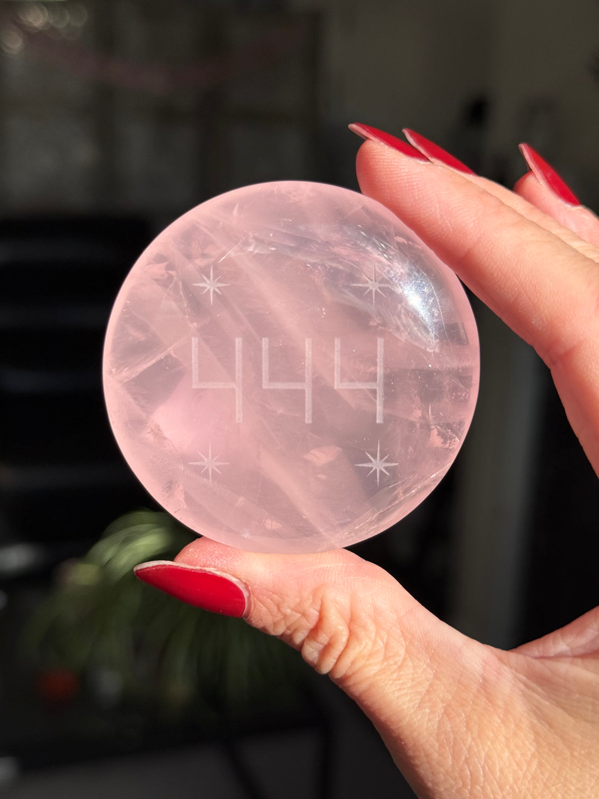 444 Rose Quartz Totem