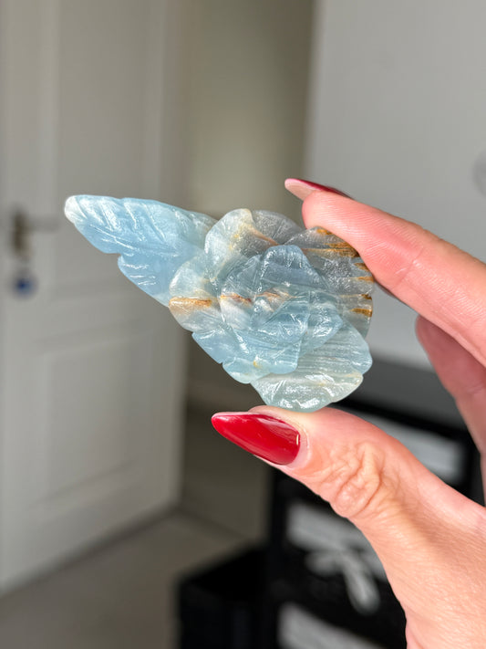 Blue Onyx Flower With Stand