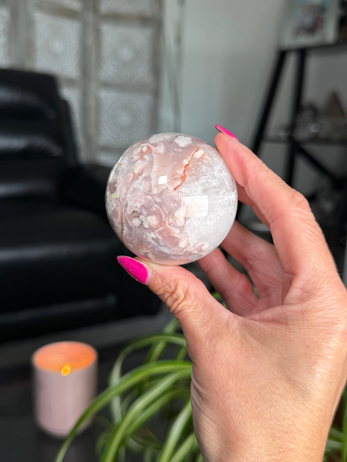 Flower Agate Sphere