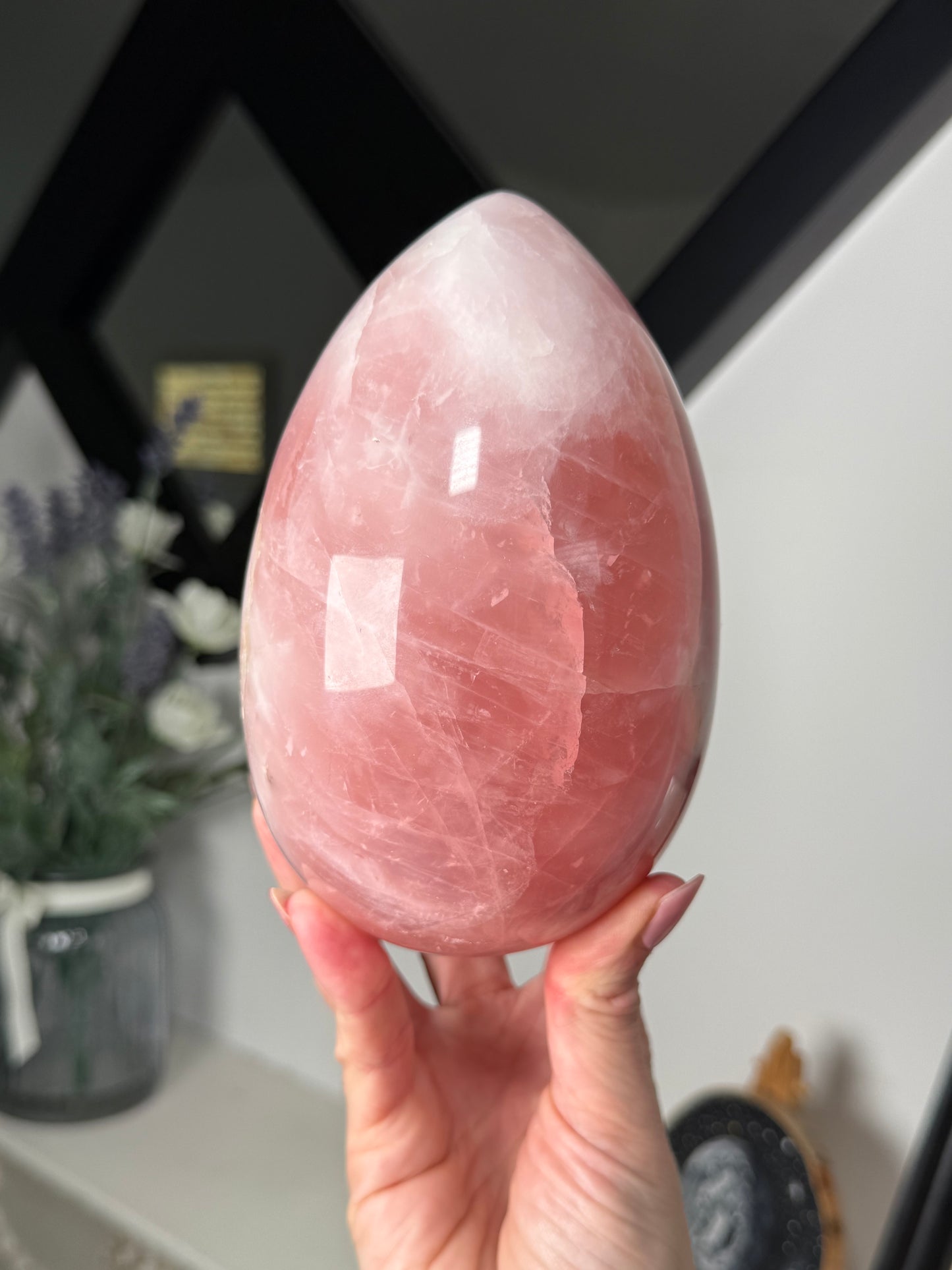 XL Rose Quartz Egg