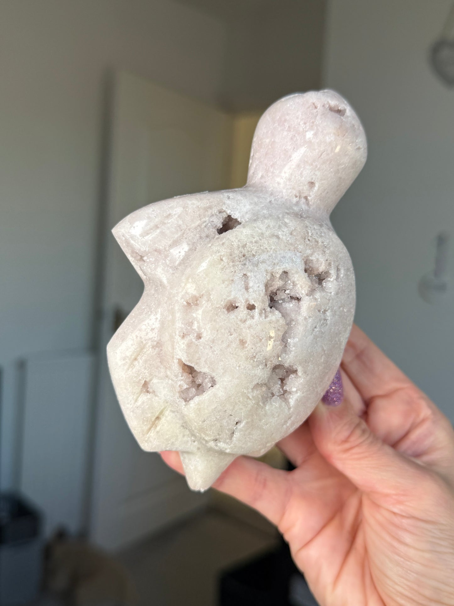 Pink Amethyst Turtle With Stand