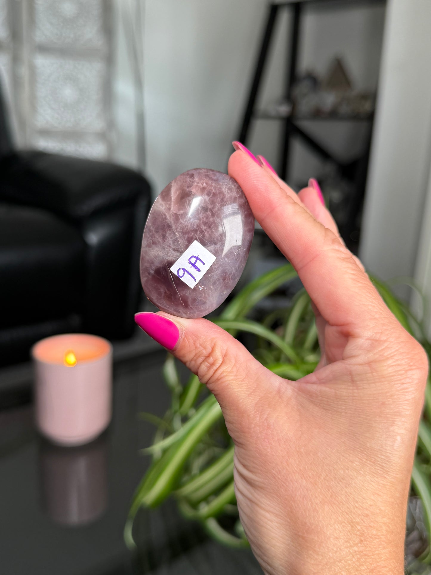 Lavender Rose Quartz Palm
