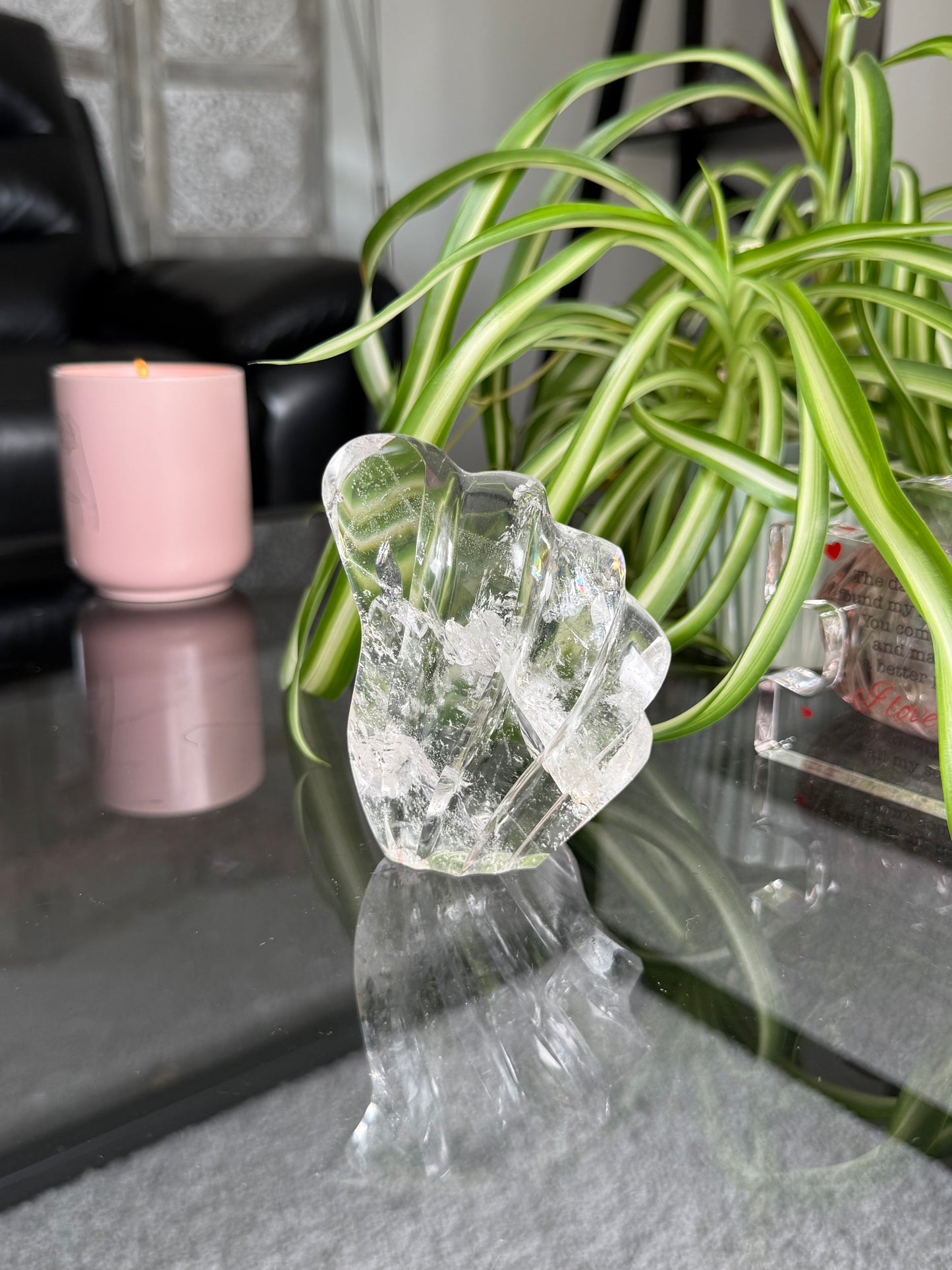 Master Carved Clear Quartz Wave
