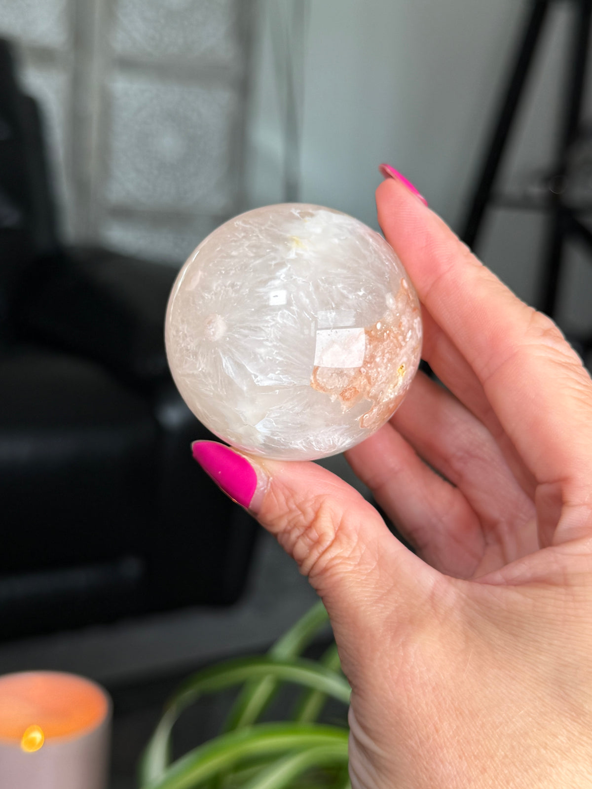 Flower Agate Sphere