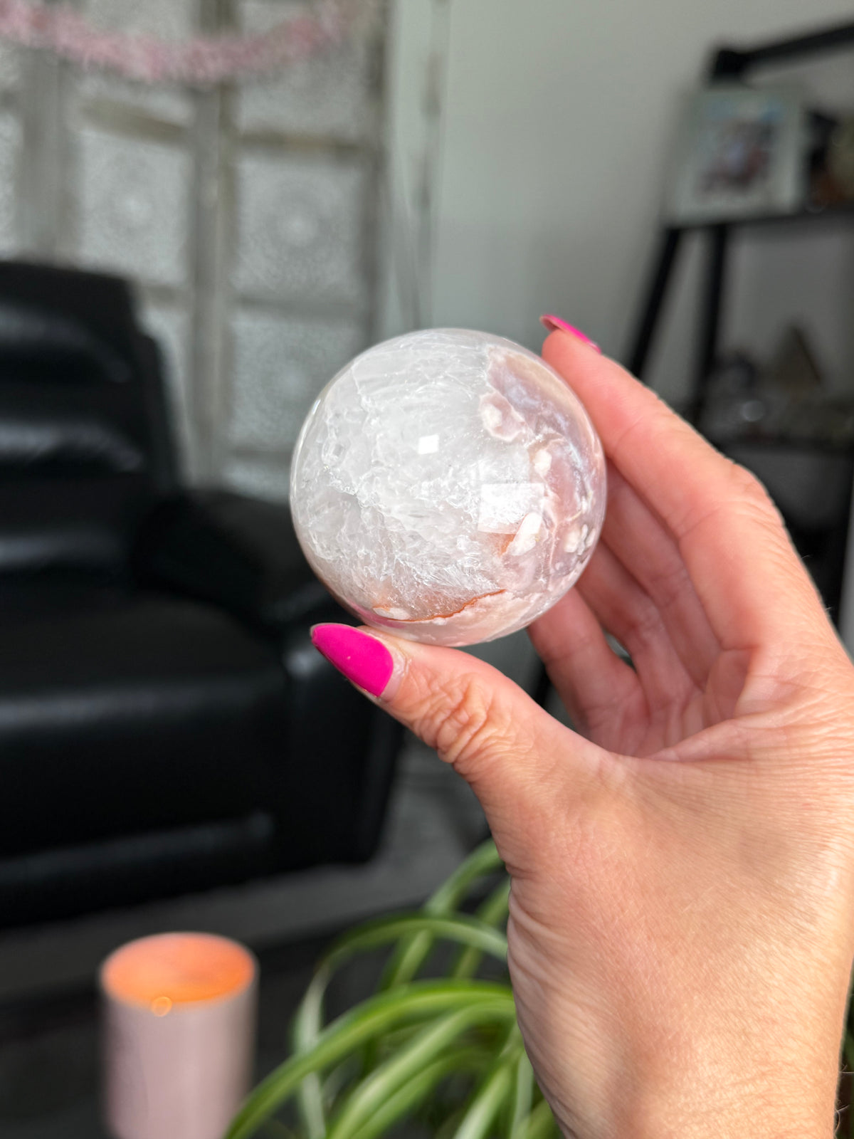 Flower Agate Sphere
