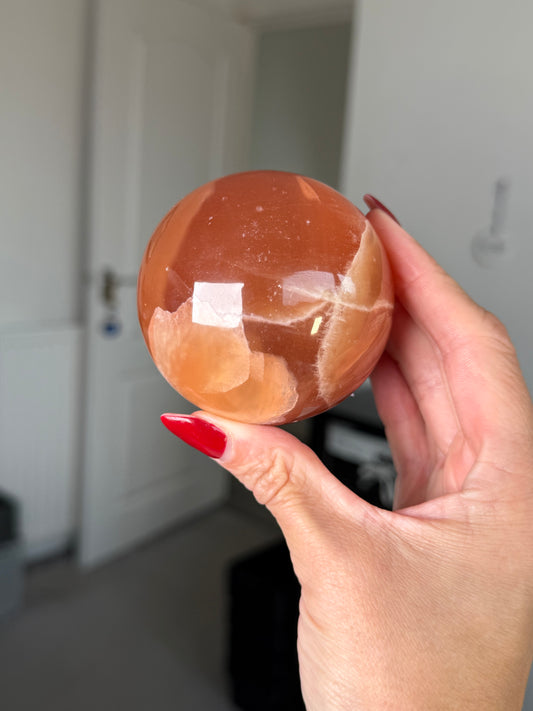 Honey Calcite Sphere