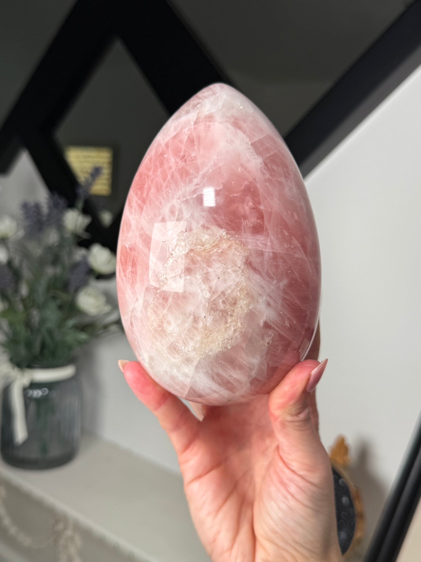 XL Rose Quartz Egg